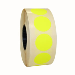 Etiket 17mm fluor geel permanent 1000x