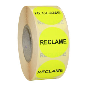 Etiket 35mm fluor geel RECLAME (1000x)