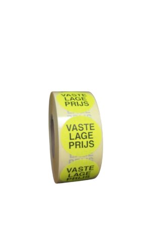 Etiket 35mm fluor geel Vaste Lage Prijs