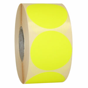 Etiket 50mm fluor geel permanent (1000x)