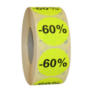 Etiket 35mm fluor geel zwart -60% 1000x