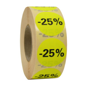 Etiket 35mm fluor geel zwart -25% 1000x