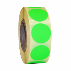 Etiket 25mm fluor groen permanent 1000x