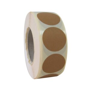 Etiket 25mm bruin permanent (1000x)