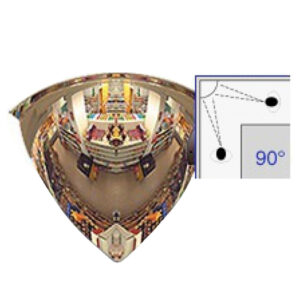 Bolspiegel acryl 60cm 90 graden