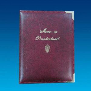 Menuboek A4 luxe rood met 2 tassen