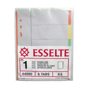 Tabblad A5 PVC Esselte 5 tabs 2/6r