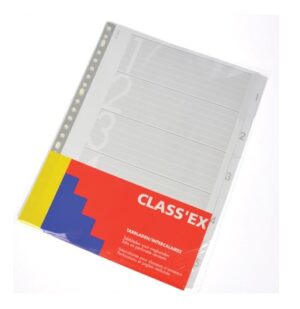 Tabblad A4 Classex 5 tabs transparant