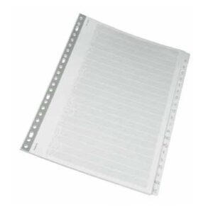 Tabblad A4 Classex A-Z transparant / wit