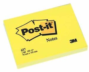 Post-it memoblok geel 76x102mm