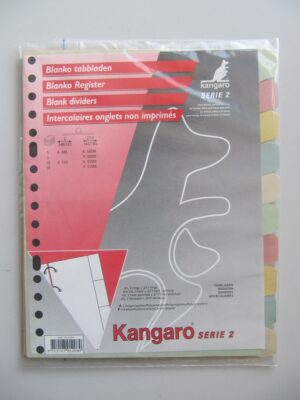 Tabblad A5 Kangaro 10 tab 17r karton kle