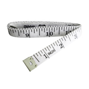 Meetlint 150cm wit met zwarte opdruk