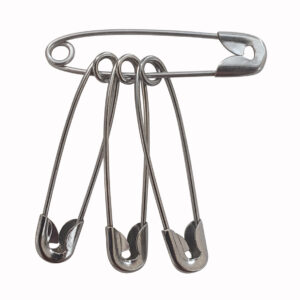 Veiligheidsspeld 28mm zilver (4x)