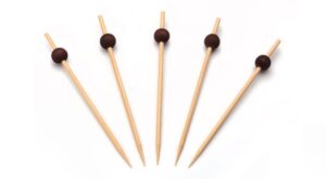 Prikker bamboe met zwarte bol, 250 stuks