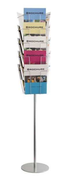 Folderhouder draad 15-vaks A4 vloerstand