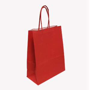 Draagtas rood papier 8x22+18cm (300x)