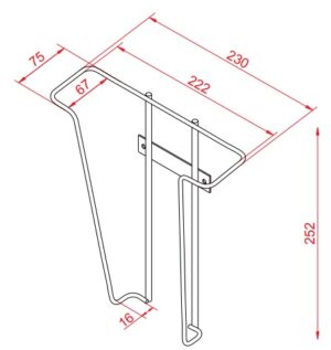 Folderhouder draad 1-vaks A4 wand