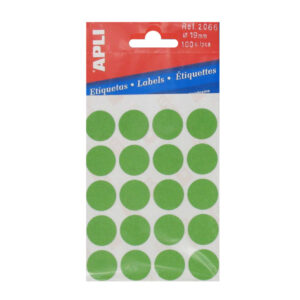 Etiket 19mm groen Apli 02066 (100x)