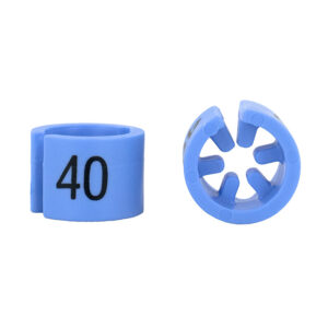 MB mini lavendelblauw zwart maat 40