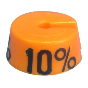 Maatdop oranje met opdruk 10% (25x)