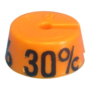 Maatdop oranje met opdruk 30% (25x)
