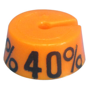 Maatdop oranje met opdruk 40% (25x)