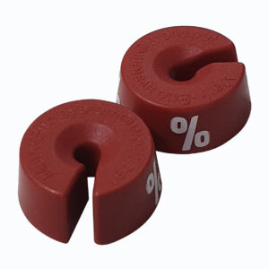 MB1 rood wit met procentteken % (25x)