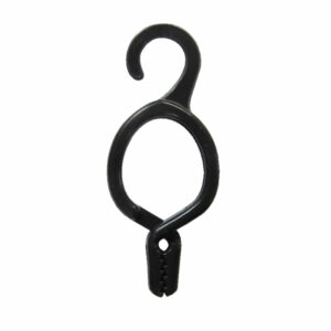Universeelclip zwart met haak en klem 1x
