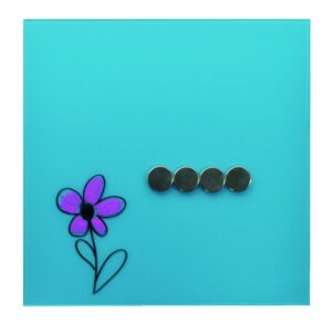 Magnetisch glasbord 35 x 35cm aqua