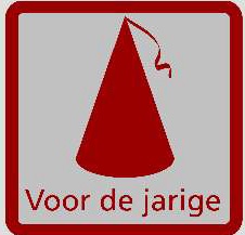 Cadeau etiket Voor de jarige