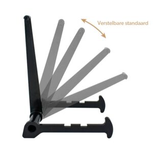 Universeelstandaard 1 arm 16cm zwart