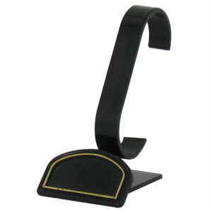 Horlogehouder zwart front halfrond goud