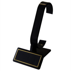 Horlogehouder zwart front rechthoek goud