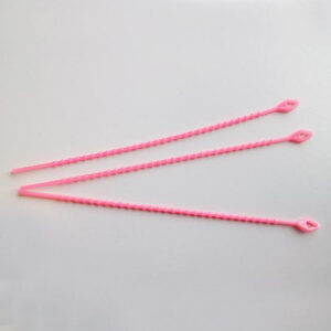 Bundelband roze 180mm bolletjes