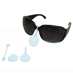 Brillabel wit kunststof