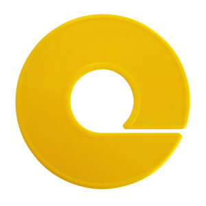 Maatring geel 11cm onbedrukt (1x)