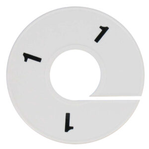 Maatring wit zwart maat 1