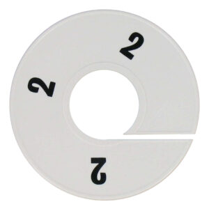 Maatring wit zwart maat 2