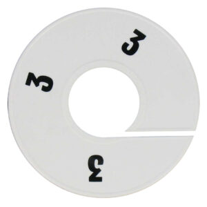 Maatring wit zwart maat 3