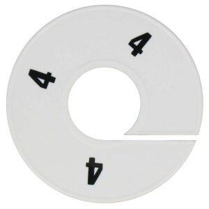 Maatring wit zwart maat 4