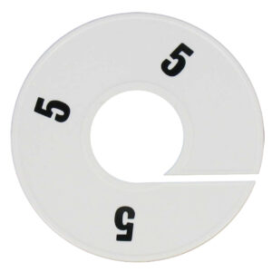 Maatring wit zwart maat 5