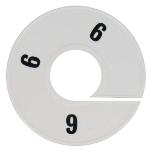 Maatring wit zwart maat 6