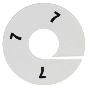 Maatring wit zwart maat 7