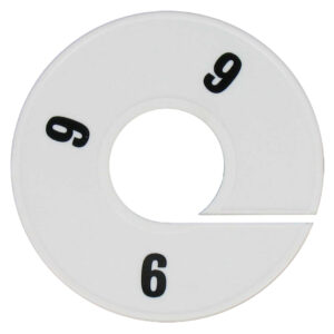 Maatring wit zwart maat 9