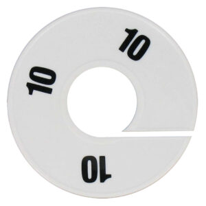 Maatring wit zwart maat 10