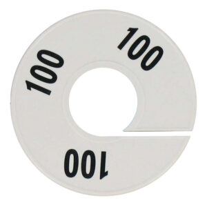 Maatring wit zwart maat 100