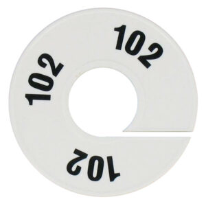 Maatring wit zwart maat 102