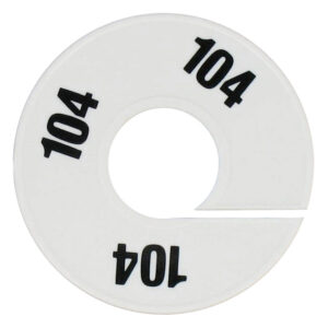 Maatring wit zwart maat 104