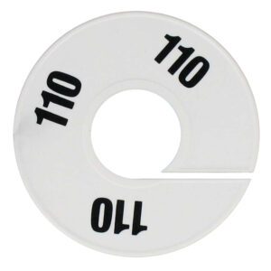 Maatring wit zwart maat 110