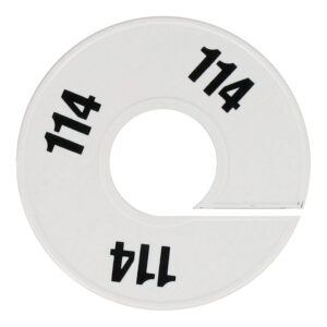 Maatring wit zwart maat 114